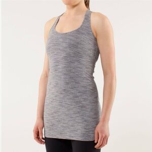 Lululemon Cool Racerback Extra Long Wee Are From Space Coal Fossil Gray Size 6